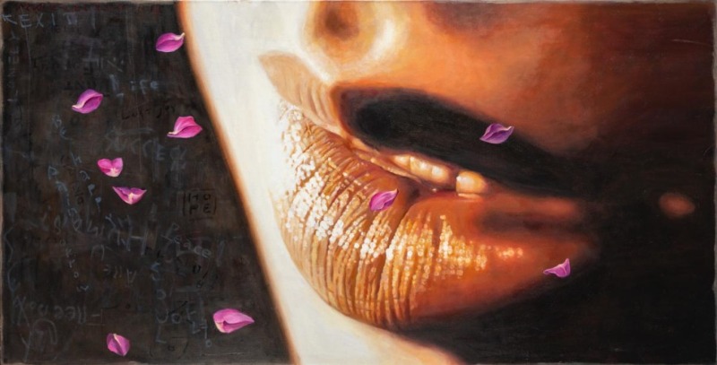 sound - spring · 캔버스에 유채 · 117 x 60 cm · 2021(출처 = 마루아트센터) · sound spring · Oil on canvas