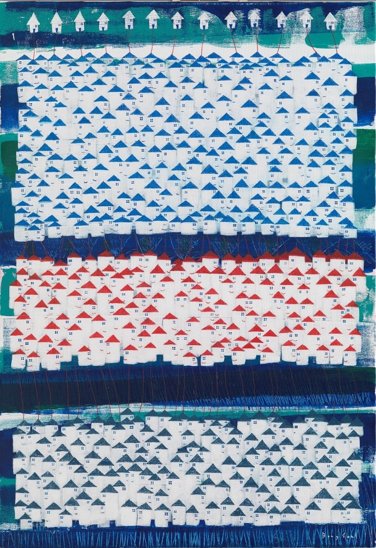 salvation · 캔버스에 아크릴 · 116.7 x 80.3 cm · 2021(출처=소촌아트팩토리 블로그) · salavation · acrylic on canvas
