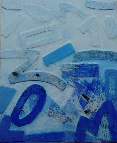 Communication · Mixed media on canvas · 116.8 x 80.3cm · 2021 (출처= 린파인트갤러리) · Communication · Mixed media on canvas