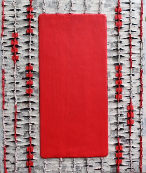 Communication · Mixed media on canvas · 75 x 60.5cm · 2021 (출처= 린파인트갤러리) · Communication · Mixed media on canvas