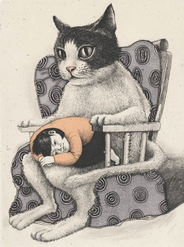 My pet6 - Yello T shirt · Etching, Chine-colle · 25 x 20 cm · 2014 (출처=수성아트피아) · My pet6 - Yello T shirt · Etching, Chine-colle