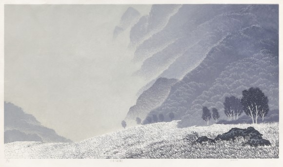 소요-고요히 걷다 · 목판화 · 110x60cm · 2020 (출처= 유나이티드갤러리) · walk quietly · woodcut