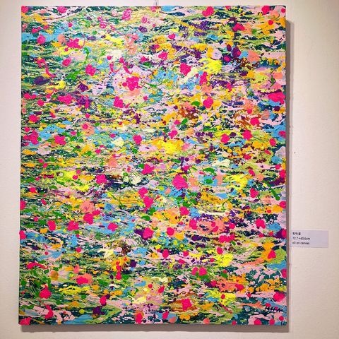 퇴적:꽃 · 캔버스에 유화 · 72.7x60.6cm · (출처= 갤러리 쏘마 인스타그램) · deposit: flower · oil on canvas