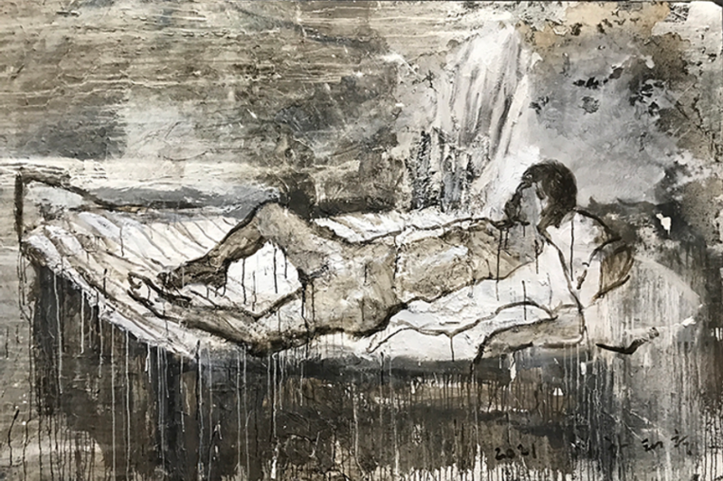 무제1 · 혼합재료 · 230 x 150 cm · 2021(출처=갤러리내일) · untitled 1 · mixed media