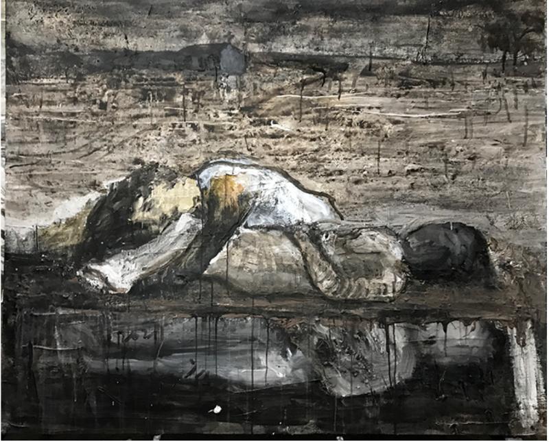 무제4 · 혼합재료 · 162 x 130 cm · 2021(출처=갤러리내일) · untitled 4 · mixed media