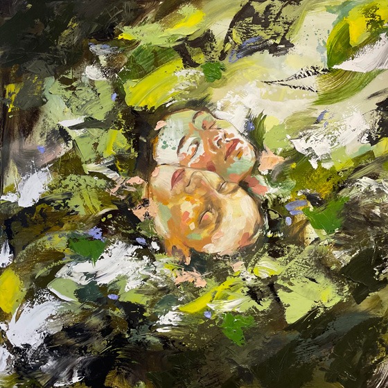 임보배, untitled_6 · 캔버스 위 유화 · 53 x 53cm · 2021 (출처= 세종시문화재단) · untitled_6 · Oil on Canvas