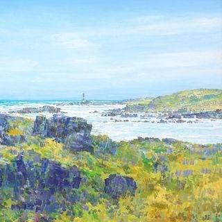 제주도 · 캔버스에 유채 · 45.5 x 60.6 cm · 1999(출처=갤러리도올) · Jeju island · Oil on canvas