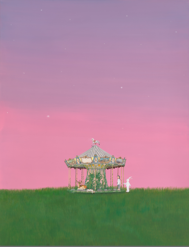 그때 나는 무슨 생각을 했을까 · 캔버스에 유채 · 145 x 112 cm · 2021(출처=아뜰리에 아키) · What did I think at that time · Oil on canvas
