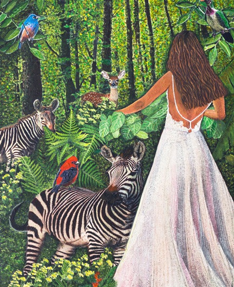 in paradise · Oil on Canvas · 162 x 130.3cm · 2021 (출처= 갤러리이즈) · in paradise · Oil on Canvas