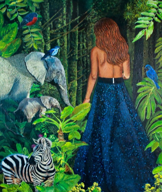 in paradise · Oil on Canvas · 162 x 130.3cm · 2021 (출처= 갤러리이즈) · in paradise · Oil on Canvas