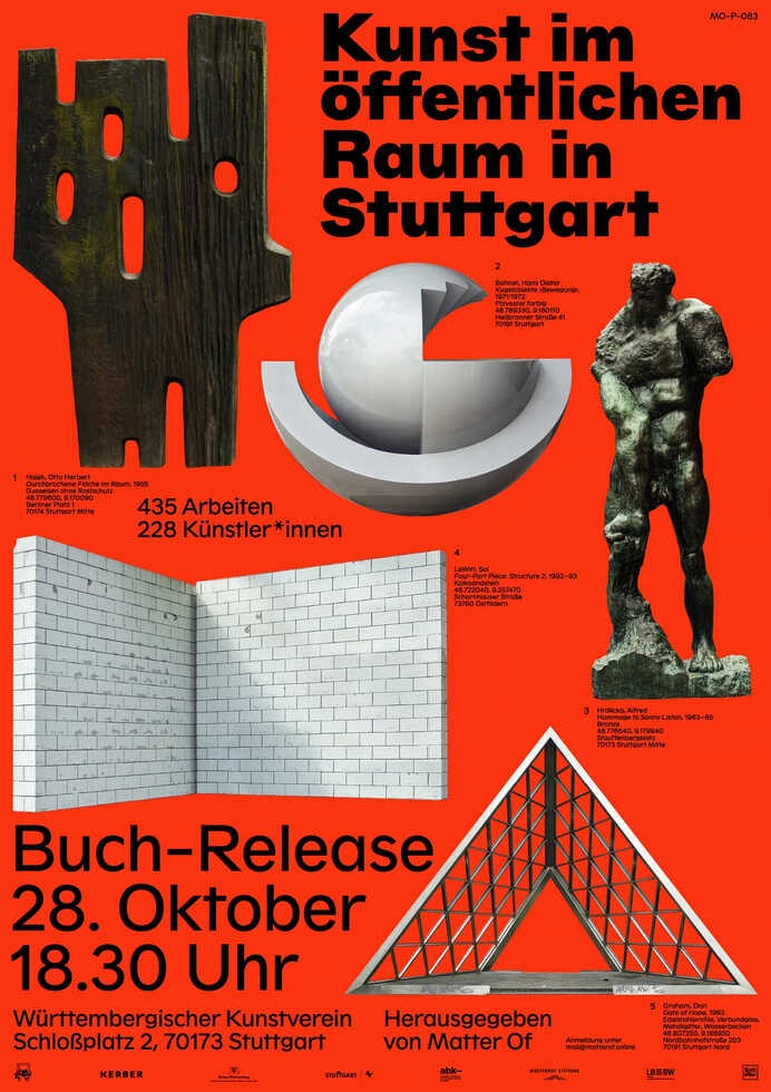 Kunst im öffentlichen Raum in Stuttgart · Matter Of | Marcel Mendler, Adrian Riemann, Marian Rupp, Fabian Schewe · Druckerei: WIRmachenDRUCK · 2020 · Kunst im öffentlichen Raum in Stuttgart · Matter Of | Marcel Mendler, Adrian Rie