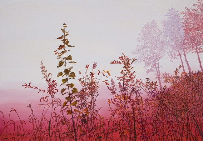 새벽안개 · Oil on canvas · 130.38 x 89.4cm · 2021 (출처= 돈화문갤러리)