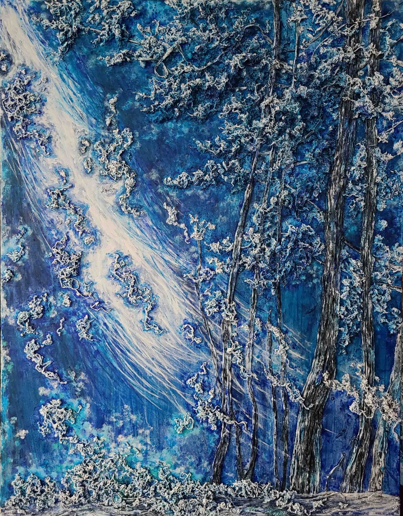 Bless 2 · mixed media · 116.8×91.0 · 2021 (이미지 제공 = 엄윤희 작가) · Bless 2 · mixed media
