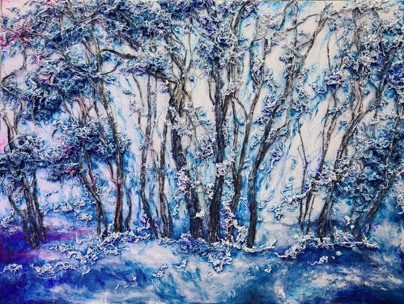 Bless 1 · mixed media · 60.6x80.3cm · 2021 (이미지 제공 = 엄윤희 작가) · Bless 1 · mixed media