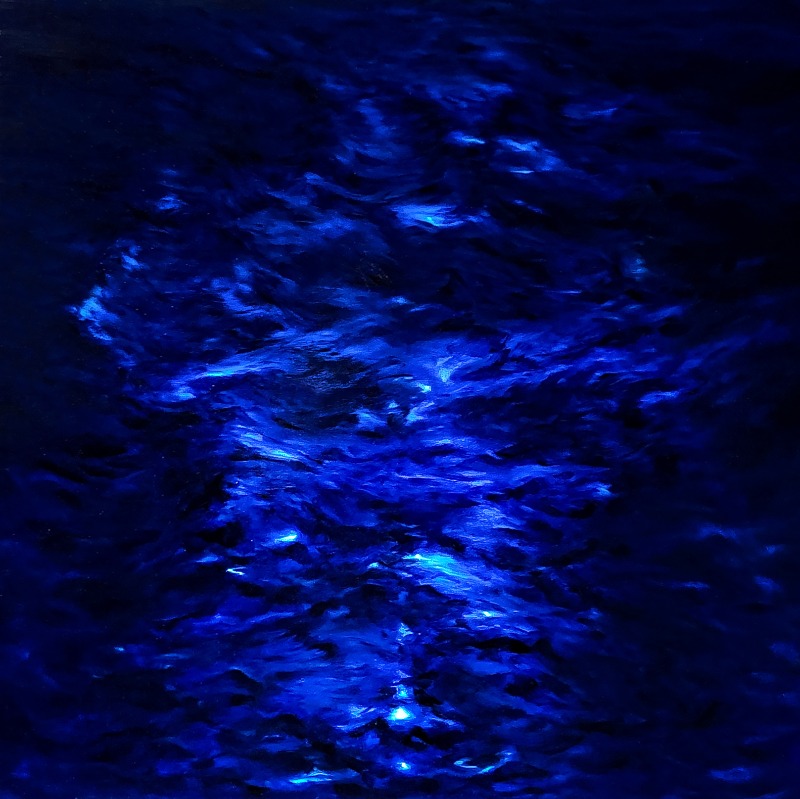 True-Blue No.4 · Handmade oil on Aluminium · 70x70x5cm · 2021 (이미지 제공 = 김지훈 작가) · True-Blue No.4 · Handmade oil on Aluminium