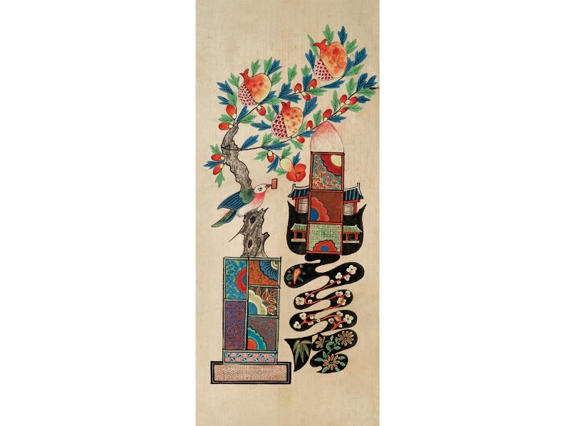 문자도 · 종이에 채색 · 각 62×32.5cm · 19세기 (출처= 현대화랑)