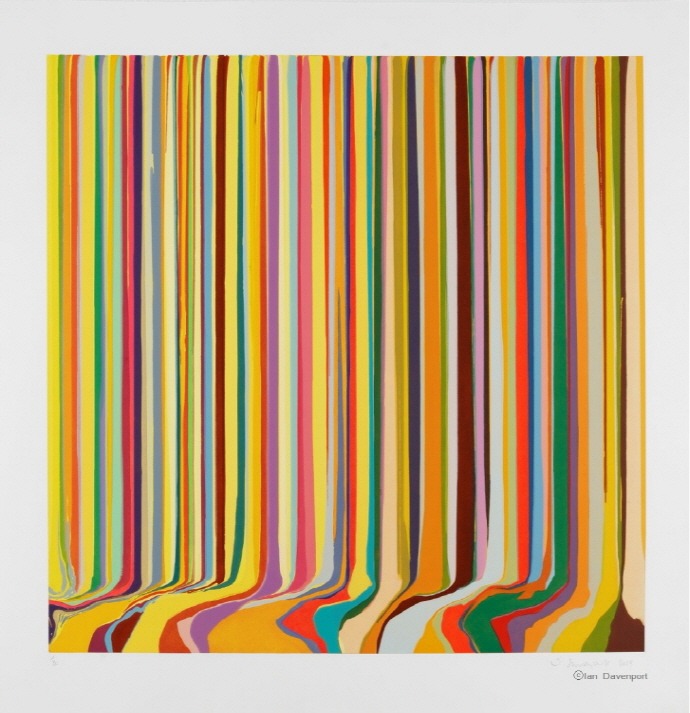 이안 데이븐포트, 여름 · 115 x 113 cm · 2021 (출처=롯데갤러리) · Ian Davenport, Summer