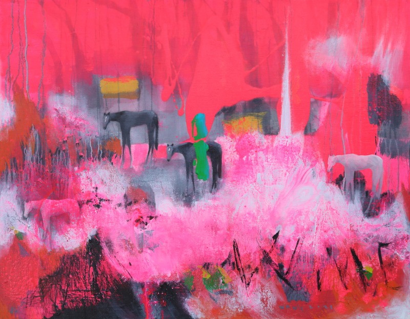 Utopia-meditation · Acrylic on canvas · 91.0x116.8cm · 2021 (이미지 제공 = 아트램프) · Utopia-meditation · Acrylic on canvas