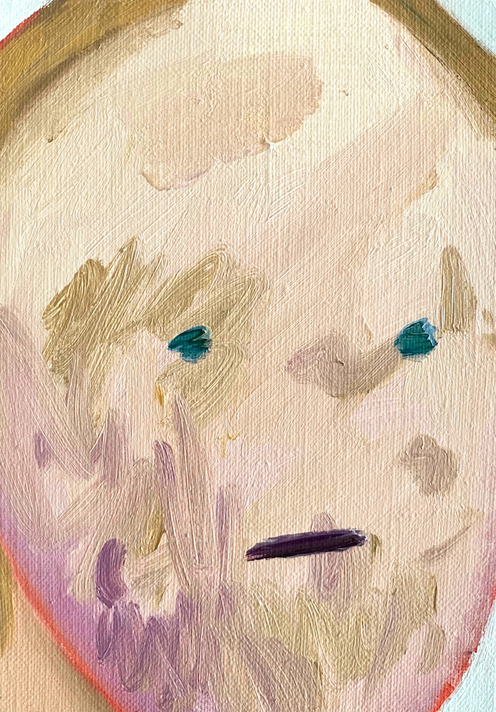 Face · 캔버스에 유채 · 16x21cm · 2021 © ene · Face · oil on canvas