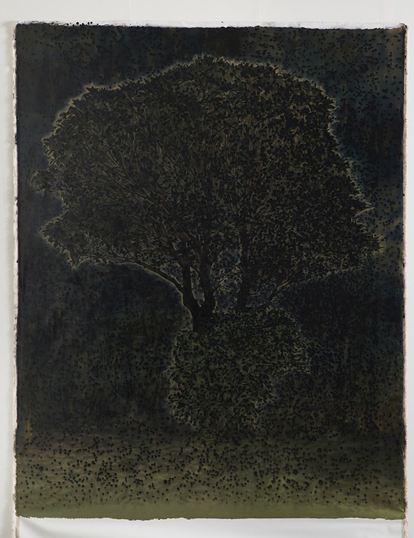 Moontan(떠오른. 밤) · Oil on canvas · 680×272cm(부분) · 2021 (출처= 화이트블럭 천안창작촌) · Moontan · Oil on canvas