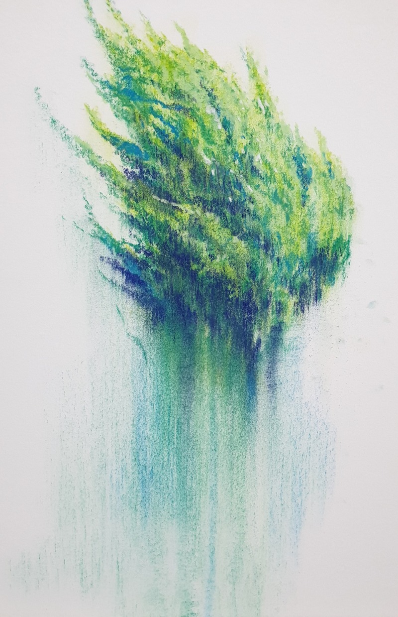 그리움으로 · pastel on paper · 35x25cm · 2021 (이미지 제공 = 페이지룸8) · pastel on paper