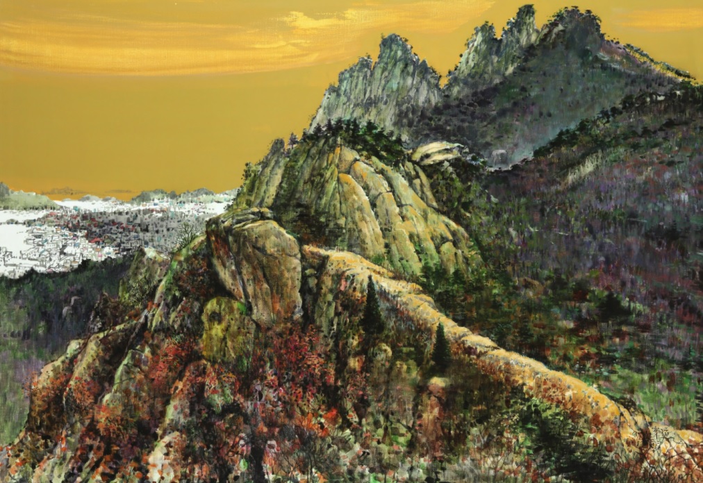 포대능선 · 수채화 · 162x112cm · 2020