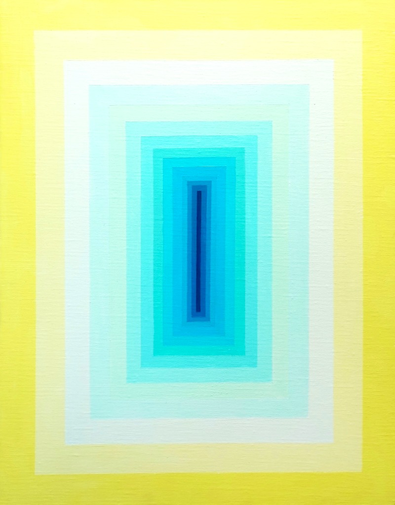 Blue lemonade · acrylic on canvas · 41x53cm · 2021 (이미지 제공 = 갤러리 너트) · Blue lemonade · acrylic on canvas