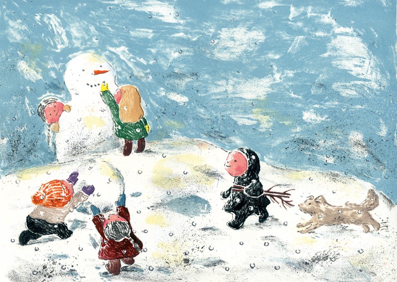 Snow Play · 석판화 · 36 x 46 cm · 2020. Ed. 12 (이미지 제공 = 페이지룸8) · Snow Play · lithograph