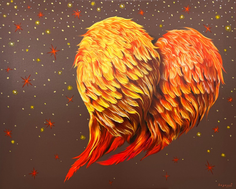 Shape of the Heart · mixed media on canvas · 100x80.3cm · 2021 (이미지 제공 = 갤러리너트) · Shape of the Heart · mixed media on canvas