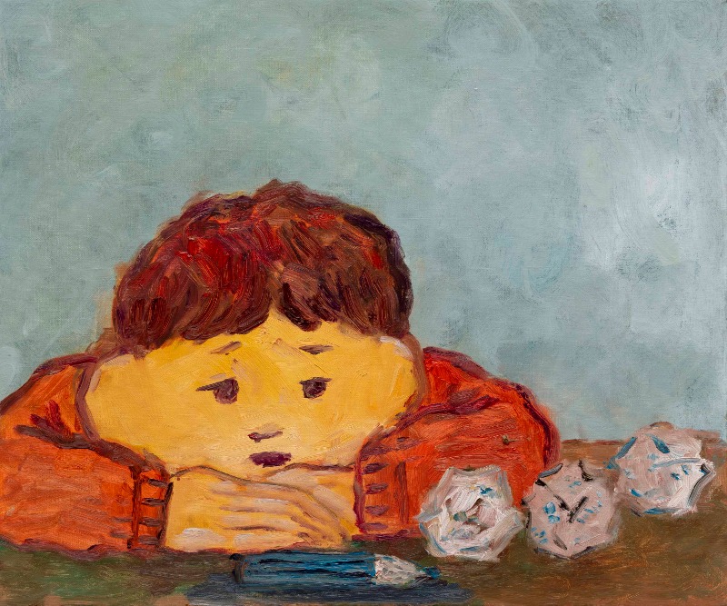 보내지 못한 편지 · 캔버스에 유채 · 73 x 60.5 cm · 2021 (이미지 제공 = 2GIL29 GALLERY) · A letter that he couldn't send · Oil on Canvas