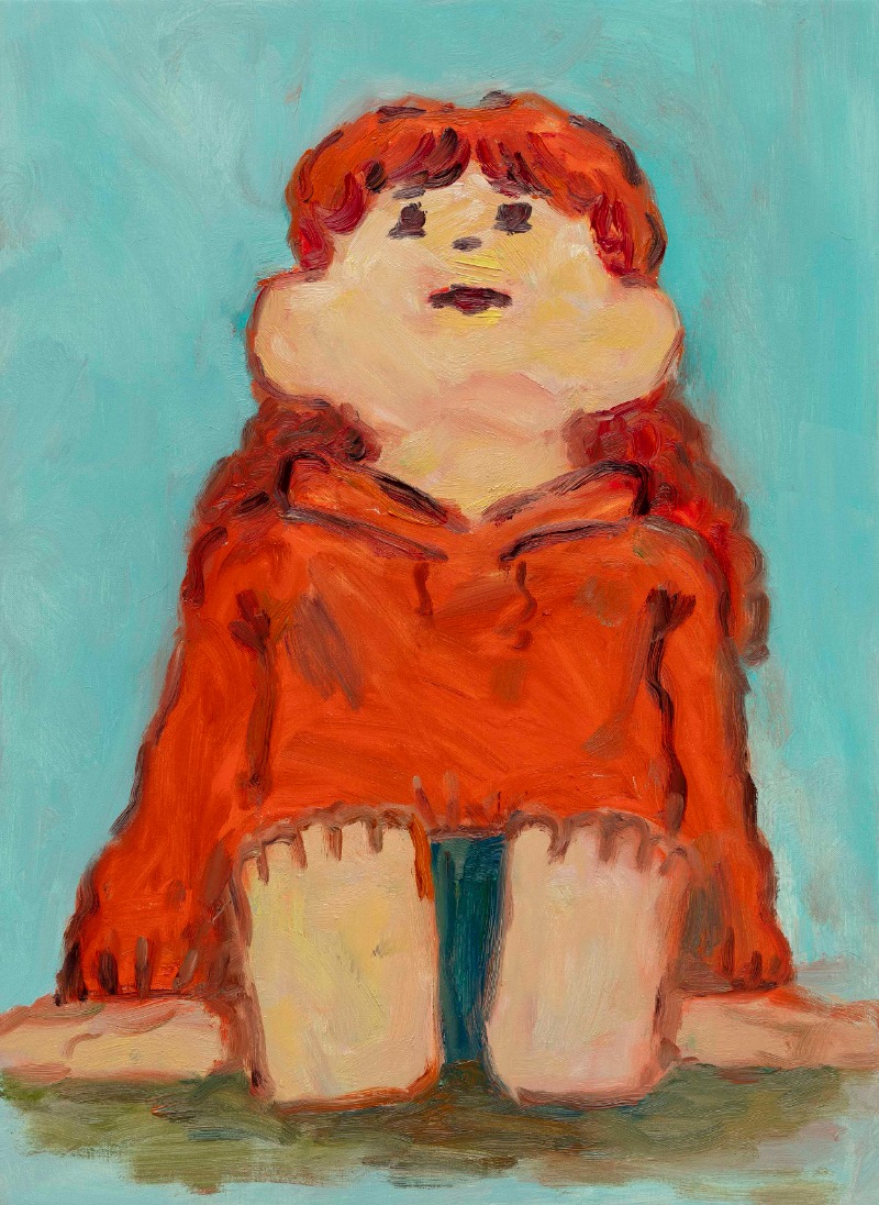 앉아있는 소녀 · 캔버스에 유채 · 53 x 72cm · 2021 (이미지 제공 = 2GIL29 GALLERY) · The girl sitting down · Oil on canvas