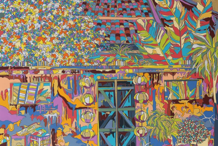 김지은 HoiAn_Vietnam · 장지에 분채 아크릴 · 50x73cm · 2020 (이미지출처 = 아트스페이스 퀄리아)