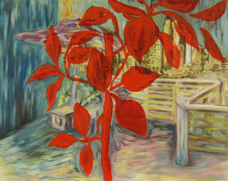 베카의 테라스 · 캔버스에 유채 · 90.9x72.7 · 2021 (이미지출처 = 아트스페이스 퀄리아) · oil on canvas
