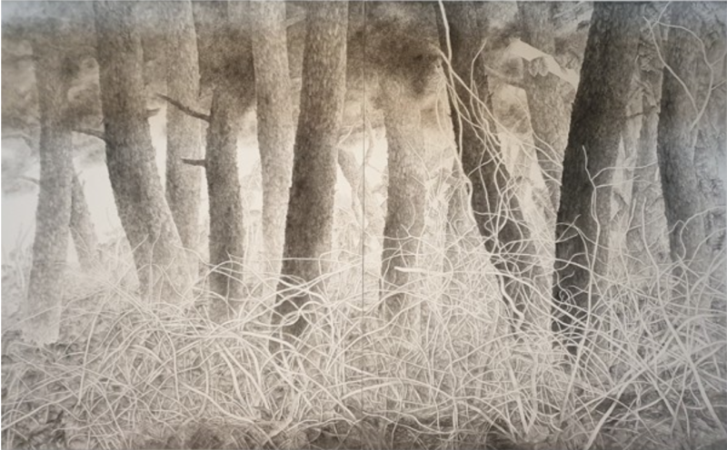 결(訣) · 화선지에 수묵 · 162.2x260.6cm · 2018 (이미지출처 = 갤러리그림손)