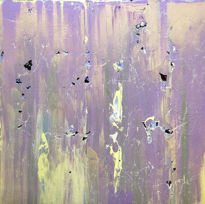 Blooming Violet · acrylic on canvas · 72.7x72.7cm · 2021 (출처=갤러리 이즈) · Blooming Violet · acrylic on canvas