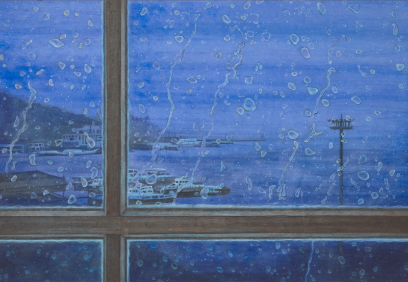 새벽일기 · 장지에 채색 · 130.3x89.4cm · 2021 (이미지 출처 = 갤러리 이즈)