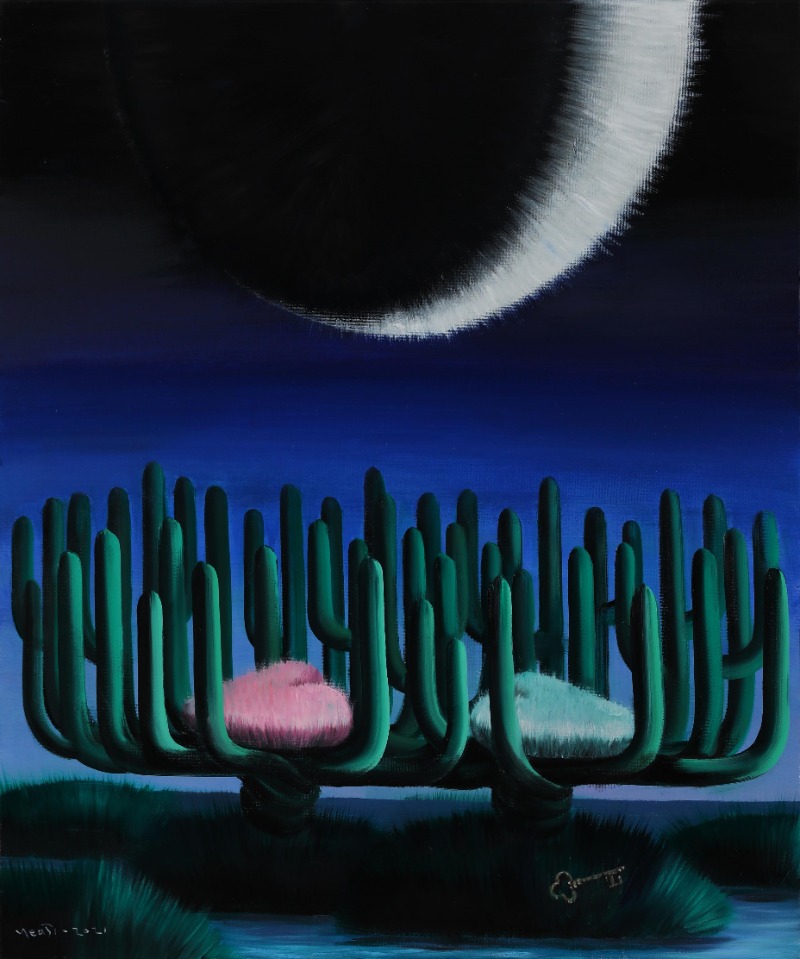 you and i · oil on canvas · 72.7x60.6cm · 2021 (이미지 제공 = 갤러리너트) · you and i · oil on canvas
