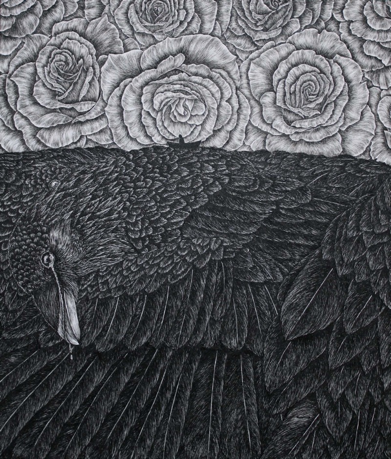 망망대해 · 종이위에잉크 · 53.3x45.5cm · 2020 (이미지 제공 = 갤러리 너트)