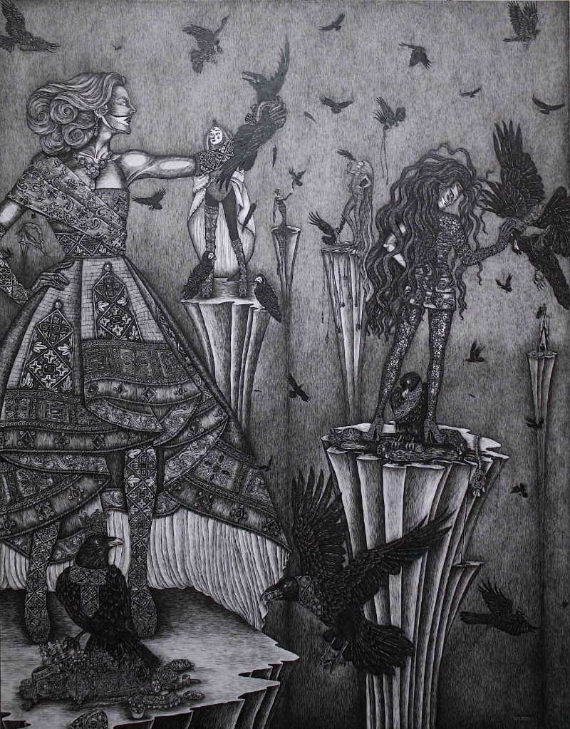 무엇을 선택하는가 · 종이위에잉크 · 116.8x91cm · 2020 (이미지 제공 = 갤러리 너트)
