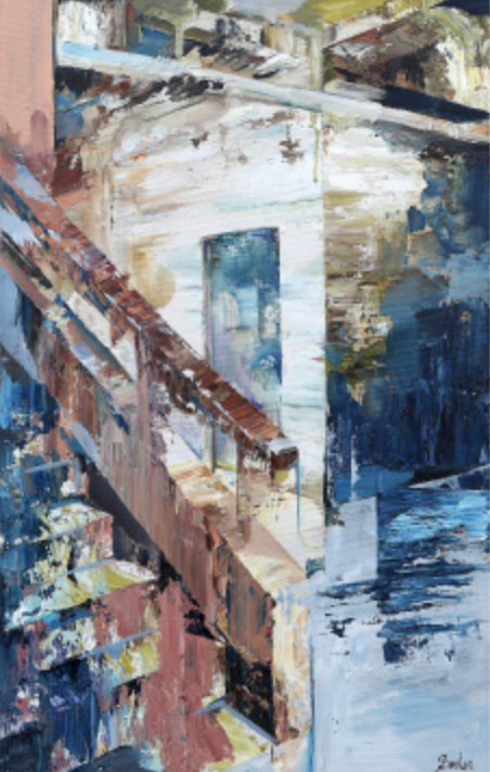 서수인, 흩어진 반복 · Oil on canvas · 33.3 x 53cm · 2019 (이미지출처 = 한국소리문화의전당)