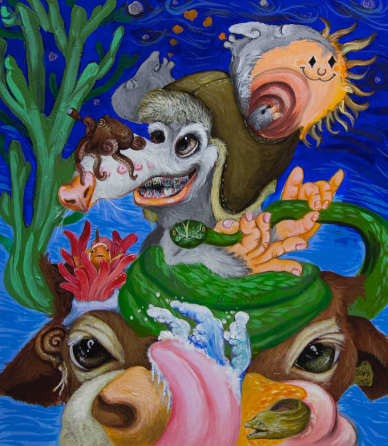 여행길 · Acrylic on canvas · 53.0cm x 65.0cm · 2019 (이미지출처 = 에코락갤러리)