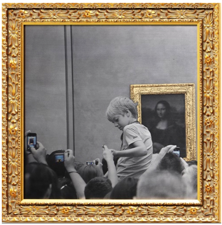 김홍식, Dialogue in Museum · 45x45cm framed · 2020-21 (이미지출처 = 롯데갤러리)