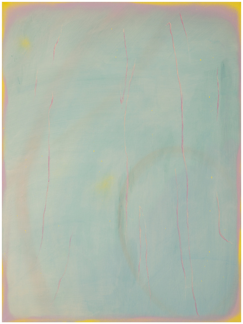 여운 · 캔버스에 아크릴, 스프레이페인트 · 130.3x97cm · 2022 (이미지출처 = 사이아트스페이스)