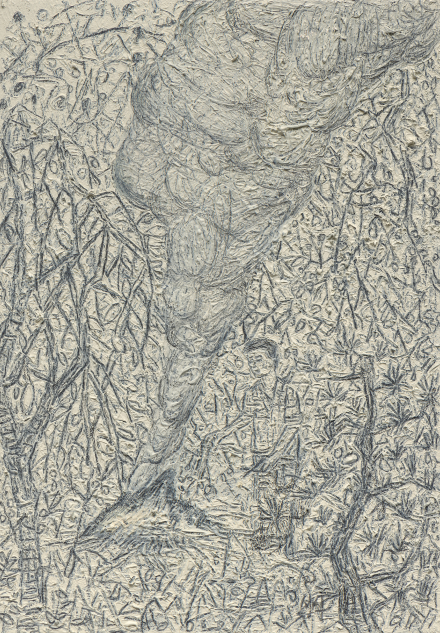 가을 정원 · 캔버스에 유화, 연필 · 27.4 x 19.2 cm · 2021 사진: 안천호 (이미지 출처= 국제갤러리)