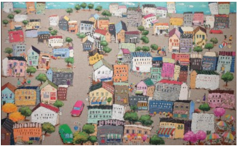제자리로 돌아가는 풍경 · Gelstone, Oil on canvas · 145.5x89.4cm · 2021 (이미지출처 = 갤러리초이)