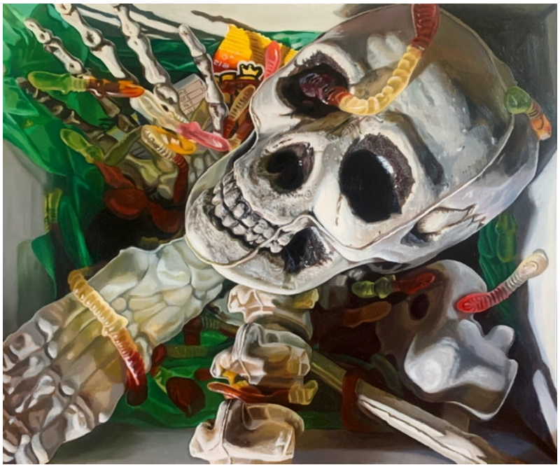 김효진, fake · 캔버스위에 유화 · 72.7cm x 60.6cm · 2020 (이미지출처 = 에코락갤러리) · Hyojin Kim, fake · oil on canvas
