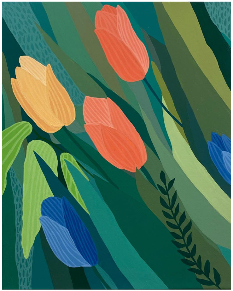 박한별, Tulip · 캔버스에 과슈 · 22.0cm x 27.0cm · 2022 (이미지출처 = 에코락갤러리) · Park Hanbyul, Tulip · gouache on canvas