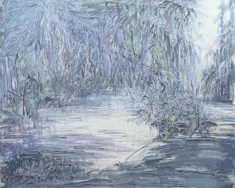 불특정 공간 26 · 장지에 먹, 동양화 물감 · 130x162cm · 2022 (이미지 제공 = 갤러리너트)