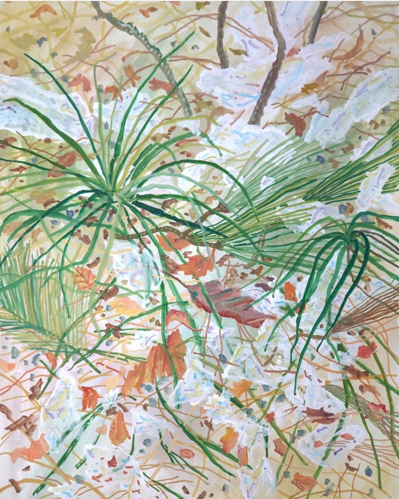 이한나, 녹는 눈도 추울까 · Watercolor on canvas · 40 x 29.5 cm · 2022 (이미지출처 = 갤러리민트) · Hanna Lee, 녹는 눈도 추울까 · Watercolor on canvas