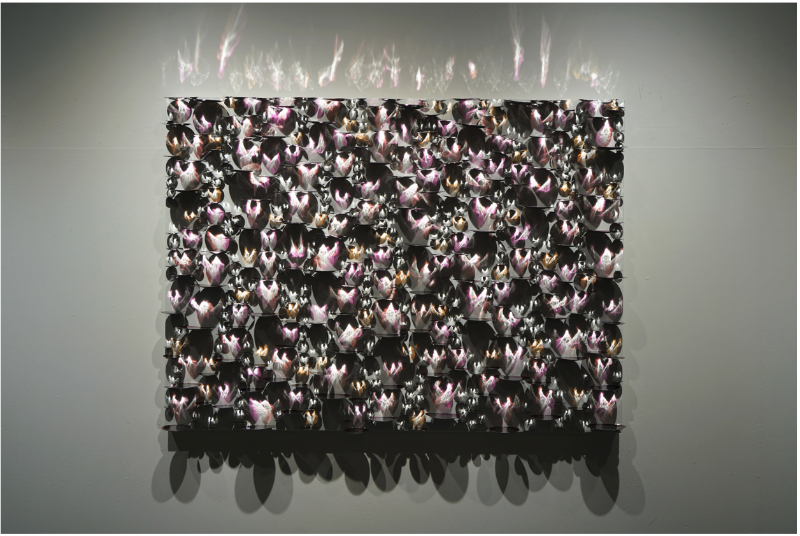 권용래, Ficus Benjamina – Light · Stainless steel on canvas · Stainless steel on canvas · 2019 (이미지출처 = RNL갤러리) · Kwon Yong Rae, Ficus Benjamina – Light · Stainless steel on canvas